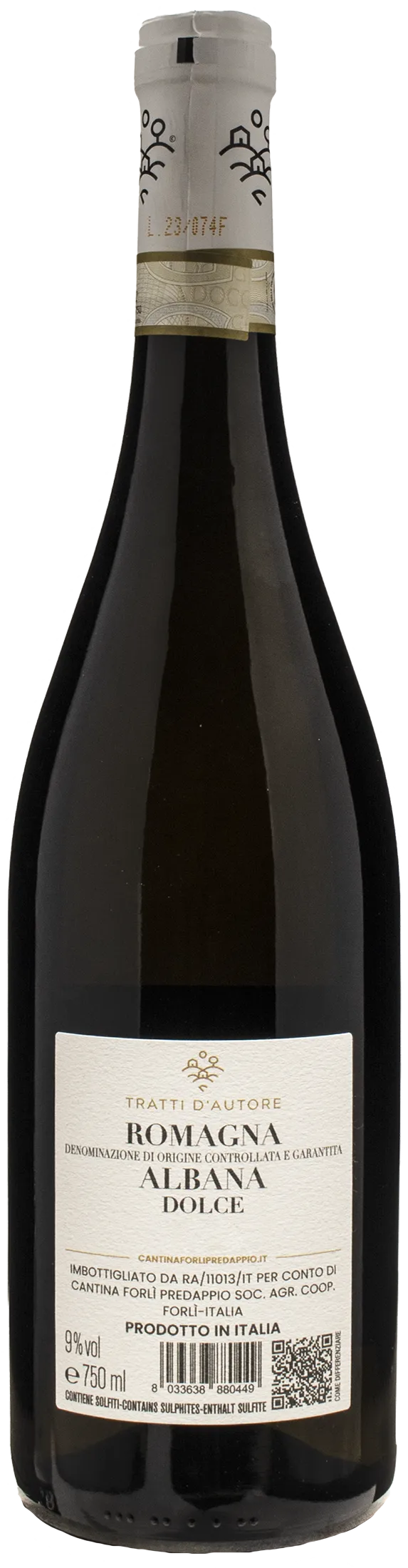 Cantina Forli Predappio Tratti D'Autore Albana Dolce 2023