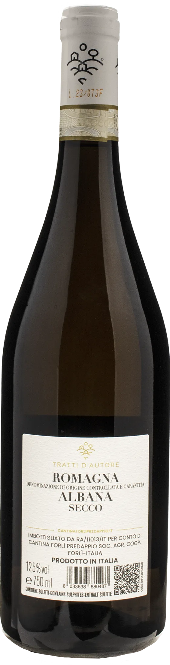 Cantina Forlì Predappio Tratti D'Autore Albana Secco 2022