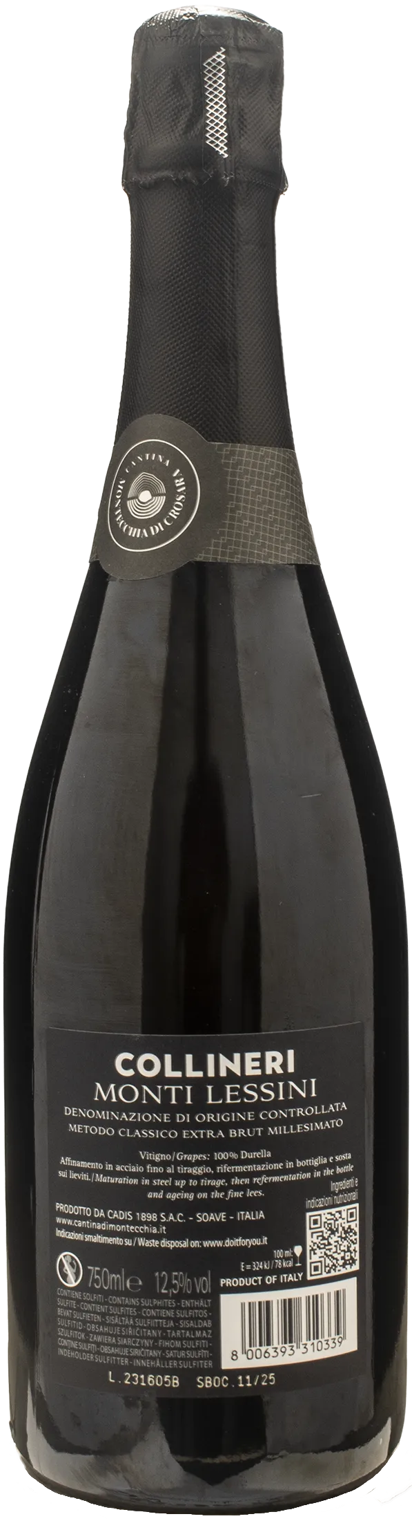 Cantina Montecchia di Crosara Monti Lessini Metodo Classico Extra Brut Collineri 2022