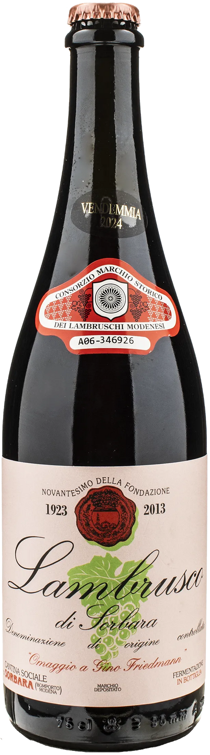 Cantina Sorbara Lambrusco di Sorbara Omaggio a Gino Friedmann 2024