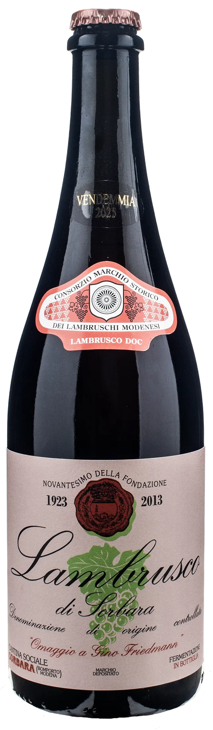 Cantina Sorbara Lambrusco di Sorbara Omaggio a Gino Friedmann 2025