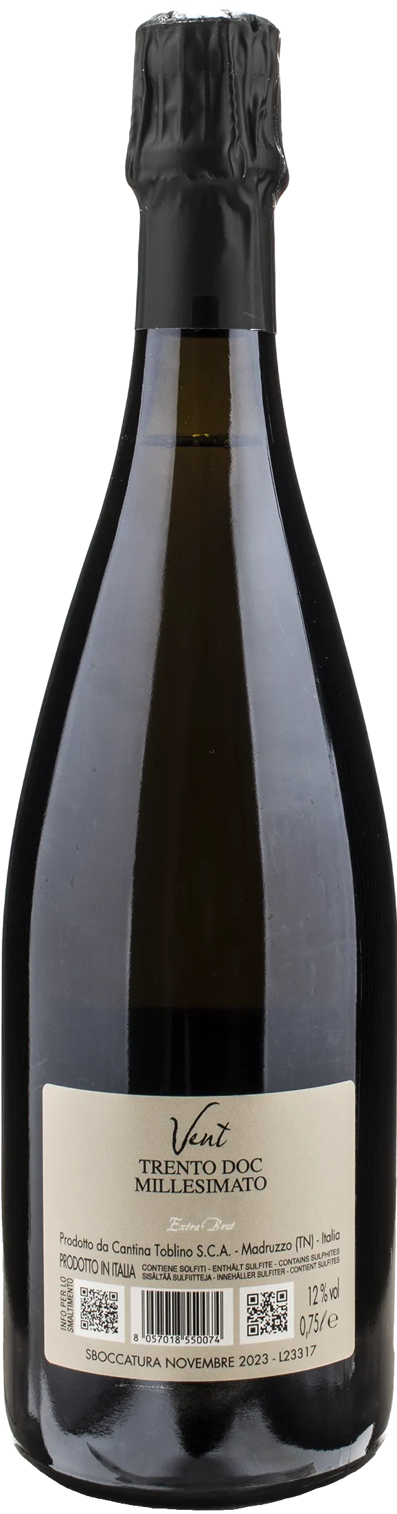 Cantina Toblino Vènt Extra Brut Millesimato 2020