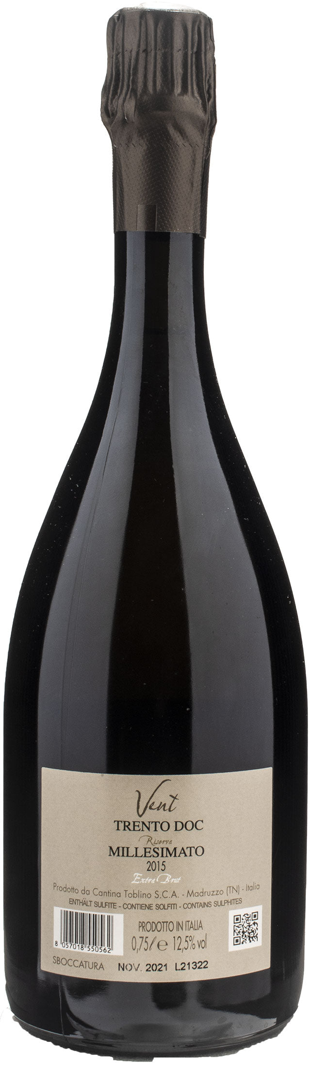 Cantina Toblino Vènt Extra Brut Millesimato Riserva 2015