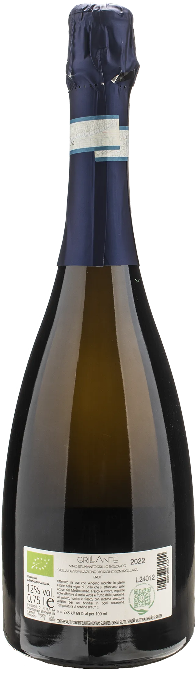 Cantine Europa Grillo Grillante Biologico Brut 2022