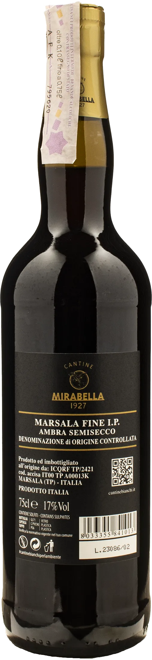 Cantine Mirabella Marsala Fine I.P. Ambra Semisecco