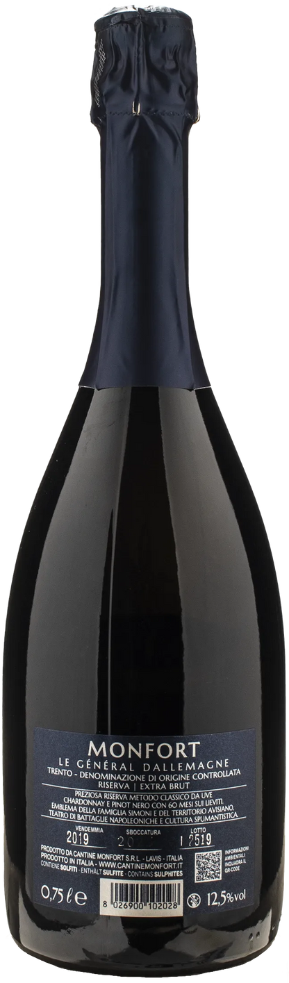 Cantine Monfort Trento Riserva Le General Dallemagne Extra Brut 2019