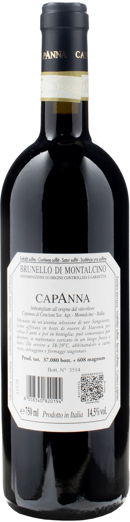 Capanna Brunello di Montalcino 2019