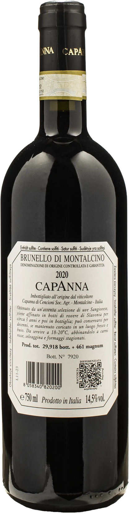 Capanna Brunello di Montalcino 2020
