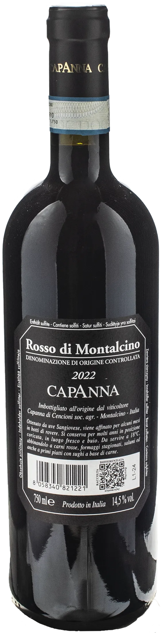 Capanna Rosso di Montalcino 2022