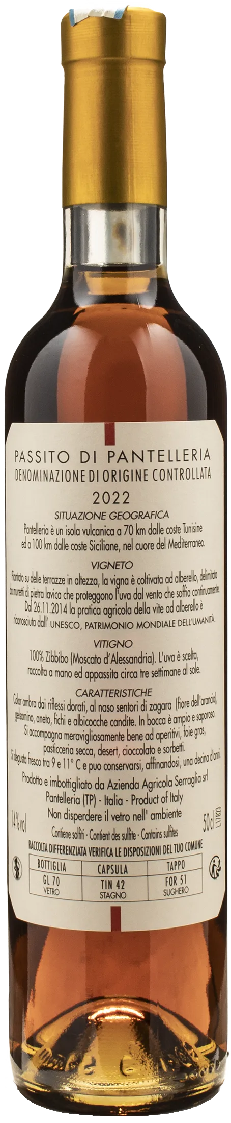 Carole Bouquet Sangue d'Oro Passito di Pantelleria 0.5L 2022