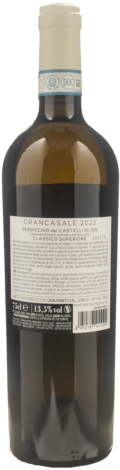 CasalFarneto Verdicchio dei Castelli di Jesi Classico Superiore Grancasale 2022