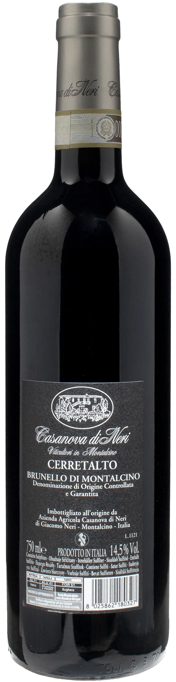 Casanova di Neri Brunello di Montalcino Cerretalto 2018