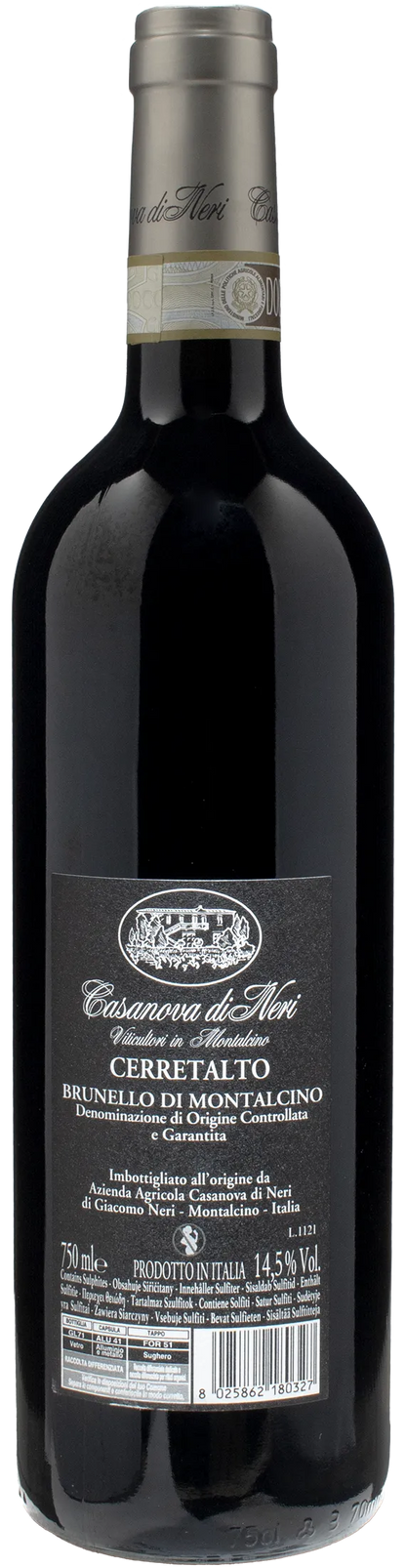 Casanova di Neri Brunello di Montalcino Cerretalto 2018