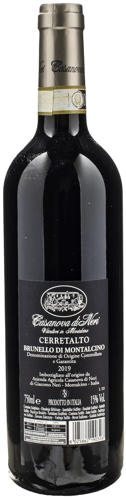 Casanova di Neri Brunello di Montalcino Cerretalto 2019