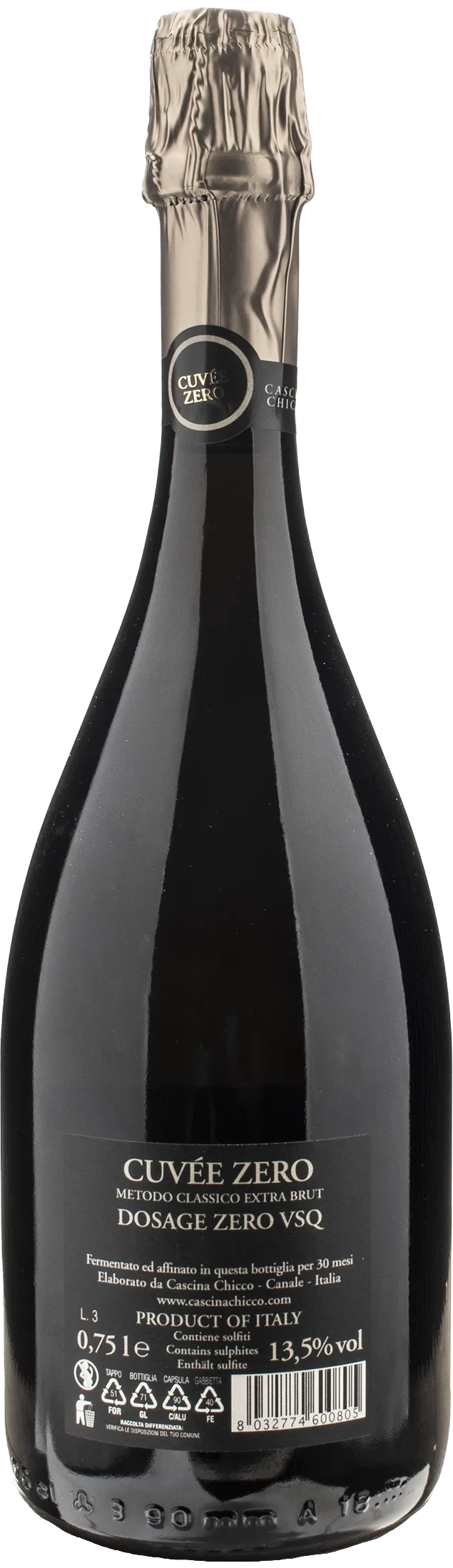 Cascina Chicco Metodo Classico Extra Brut Cuvèe Zero 2020
