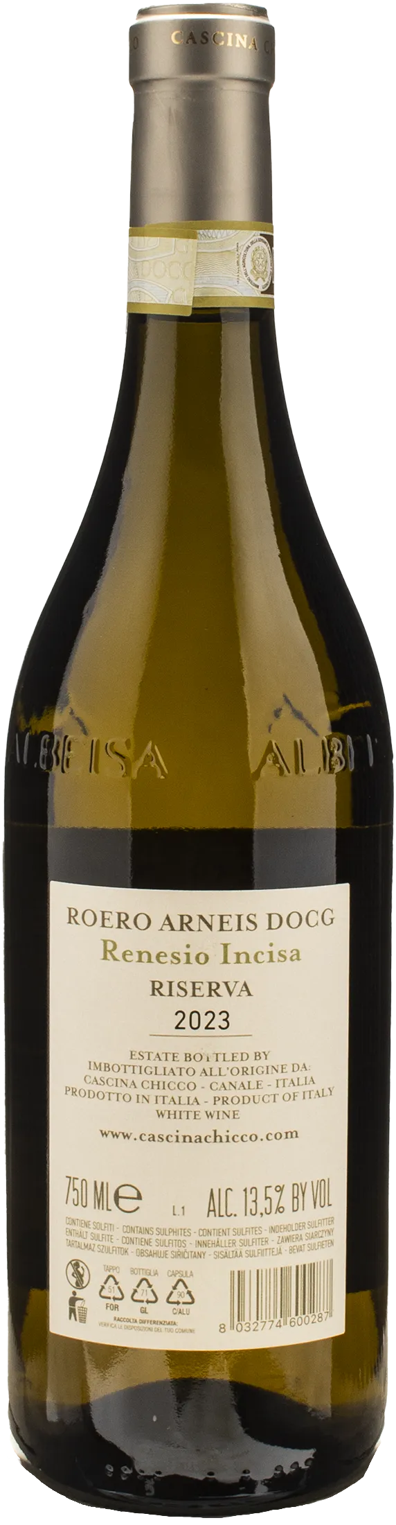 Cascina Chicco Roero Arneis Riserva Renesio Incisa 2023