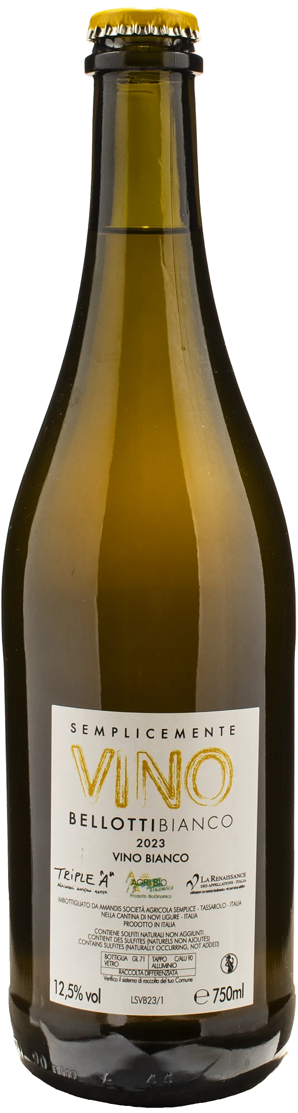 Cascina degli Ulivi Semplicemente Bellotti Bianco 2023