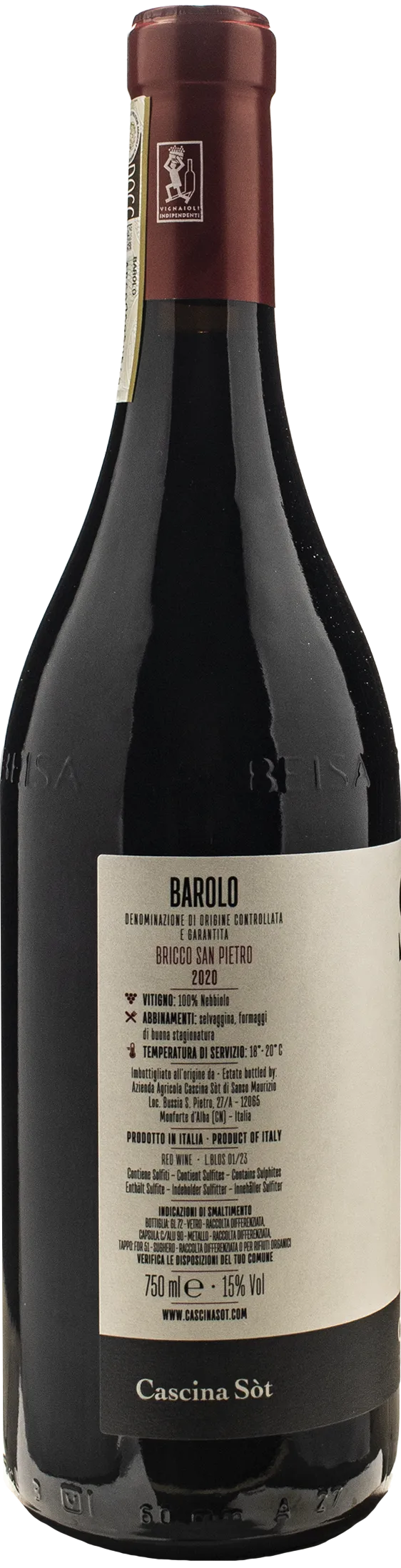 Cascina Sot Barolo Bricco San Pietro 2020
