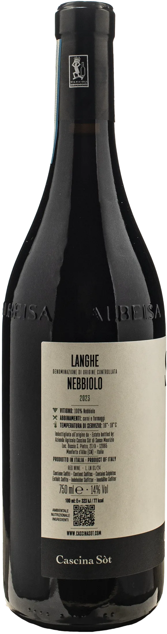 Cascina Sot Langhe Nebbiolo 2023