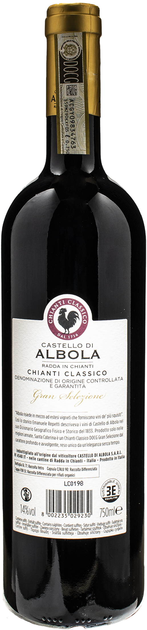 Castello Albola Chianti Gran Selezione Santa Caterina 2018