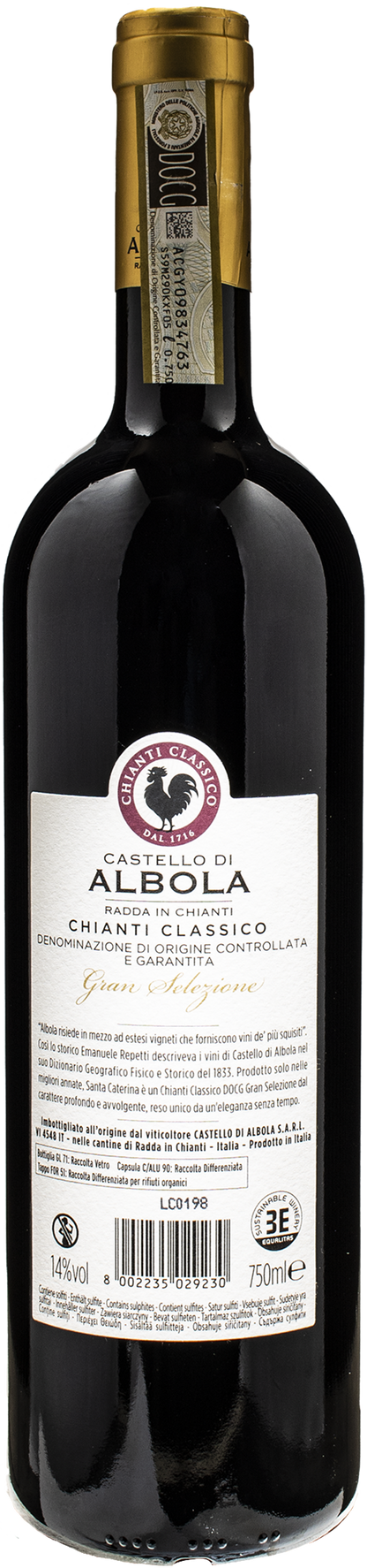 Castello Albola Chianti Gran Selezione Santa Caterina 2018