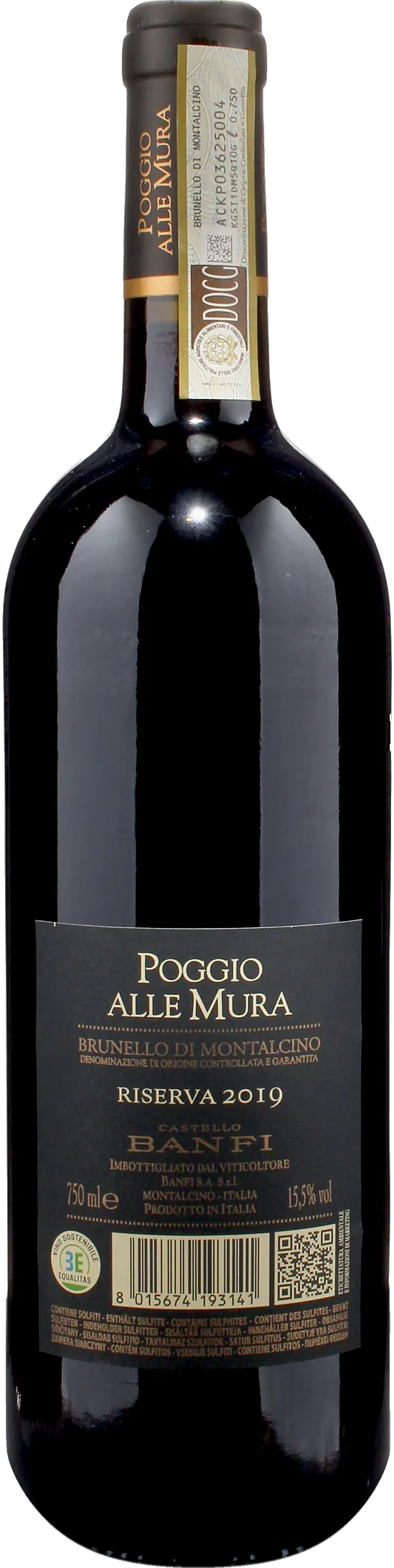 Castello Banfi Brunello di Montalcino Poggio alle Mura Riserva 2019