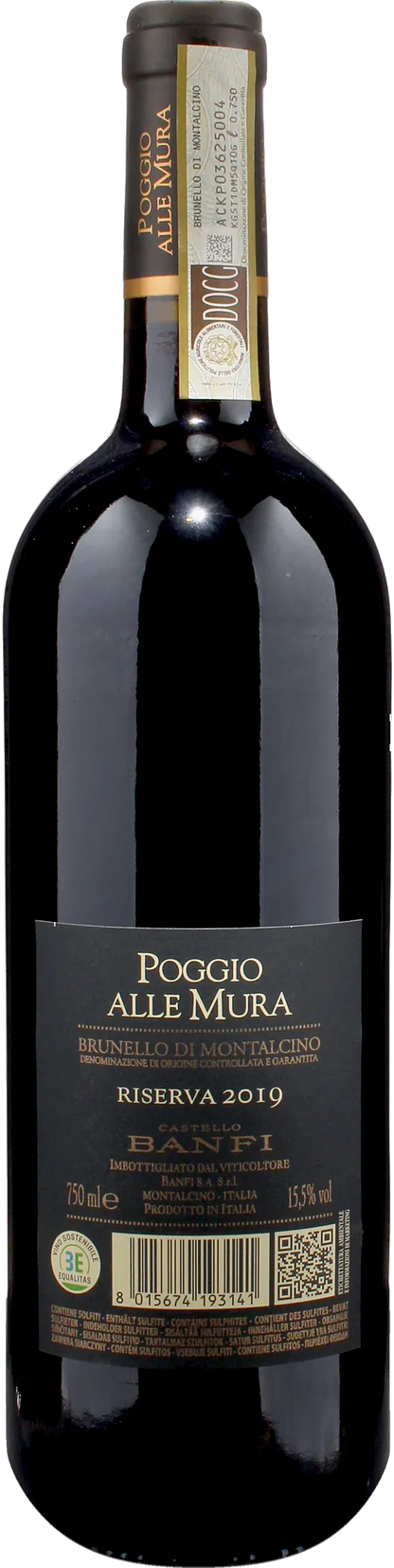 Castello Banfi Brunello di Montalcino Poggio alle Mura Riserva 2019