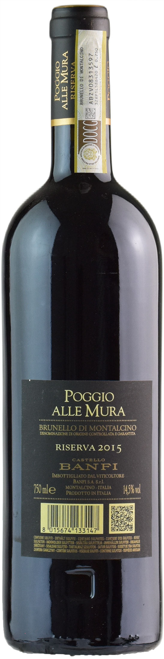 Castello Banfi Brunello di Montalcino Riserva Poggio alle Mura 2015