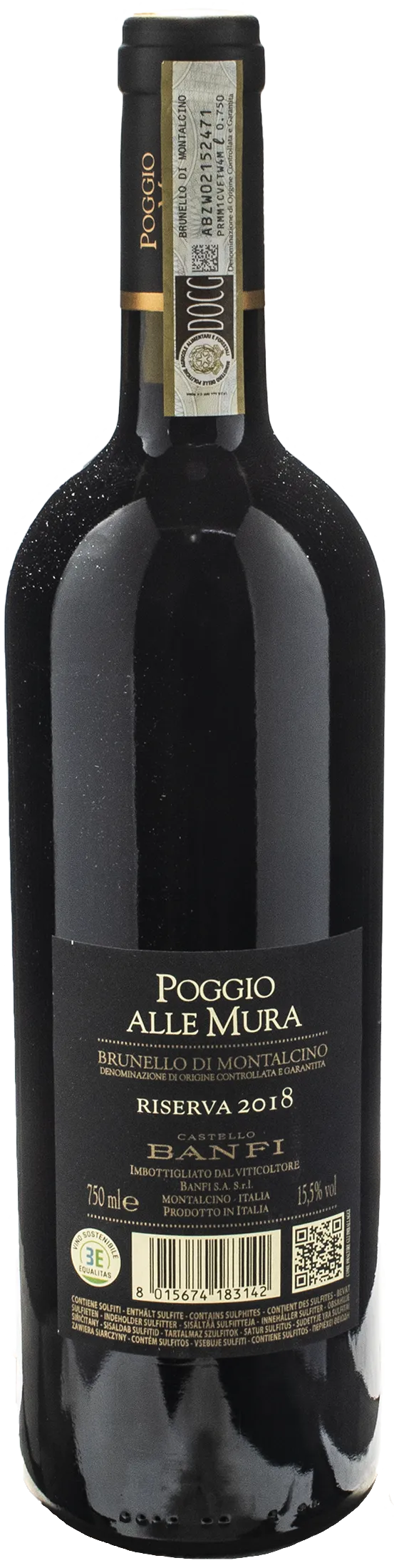 Castello Banfi Brunello di Montalcino Riserva Poggio alle Mura 2018