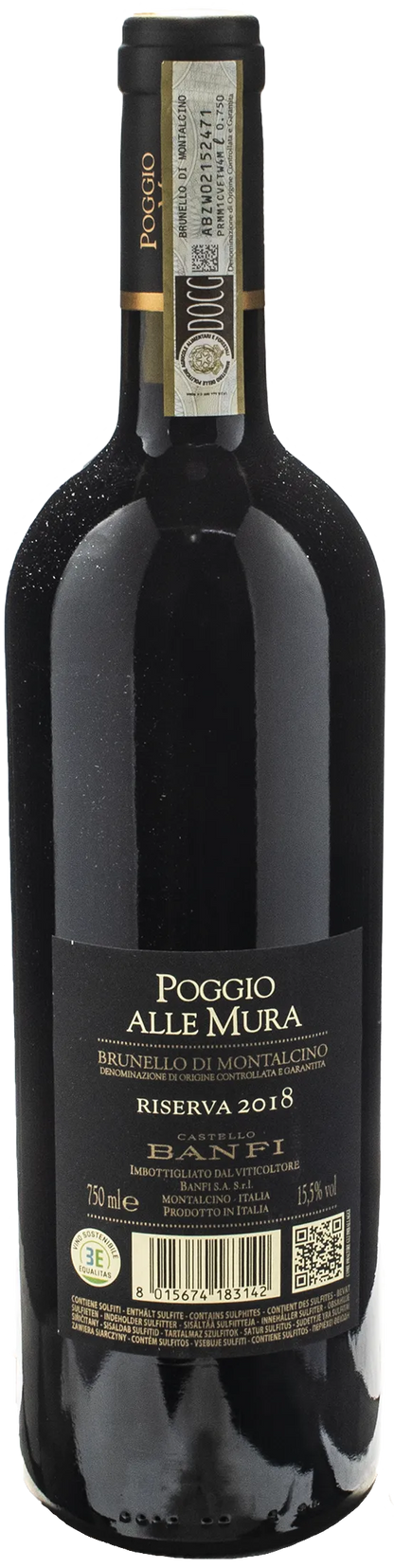 Castello Banfi Brunello di Montalcino Riserva Poggio alle Mura 2018