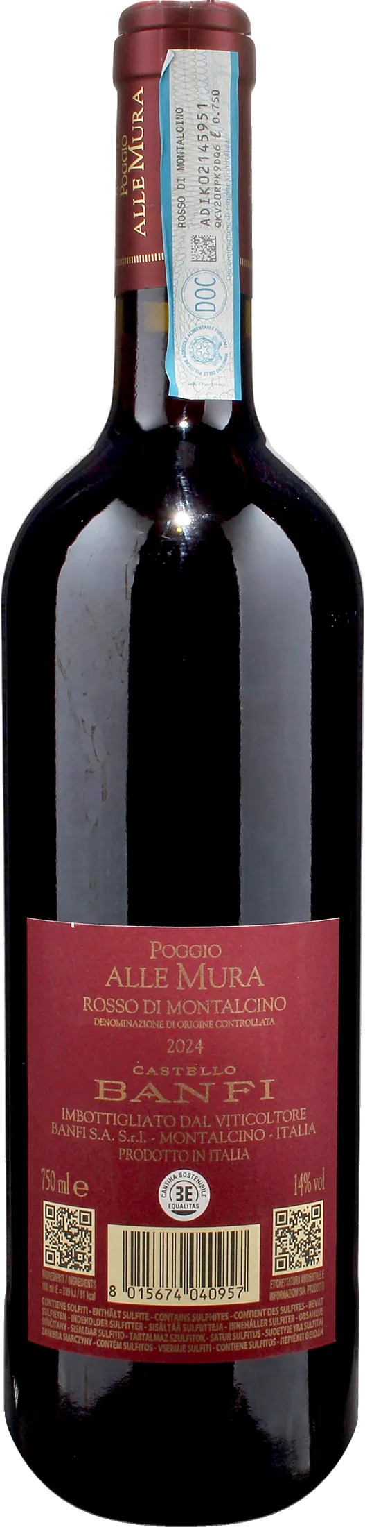 Castello Banfi Rosso di Montalcino Poggio alle Mura 2024
