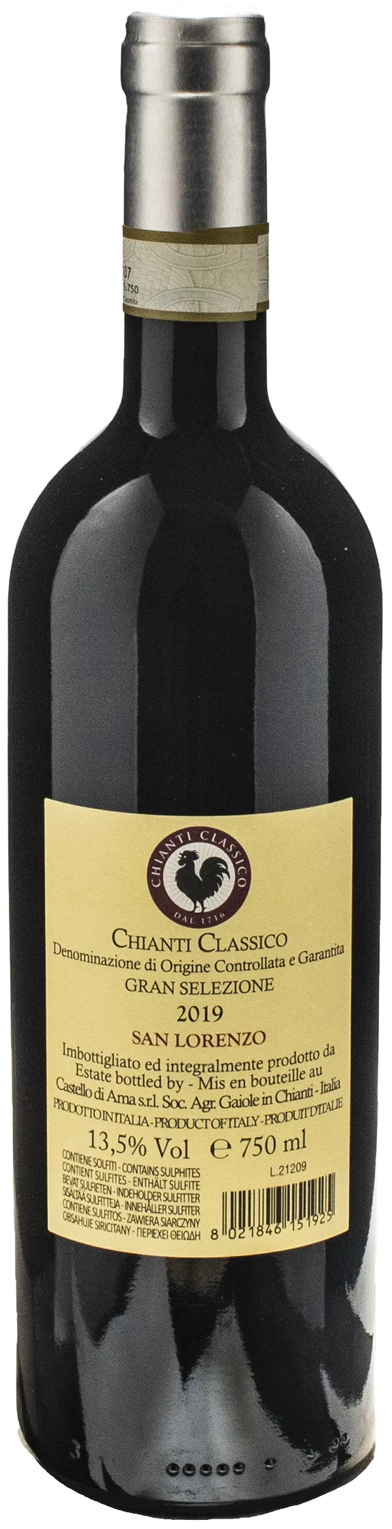 Castello di Ama Chianti Classico Gran Selezione San Lorenzo 2019