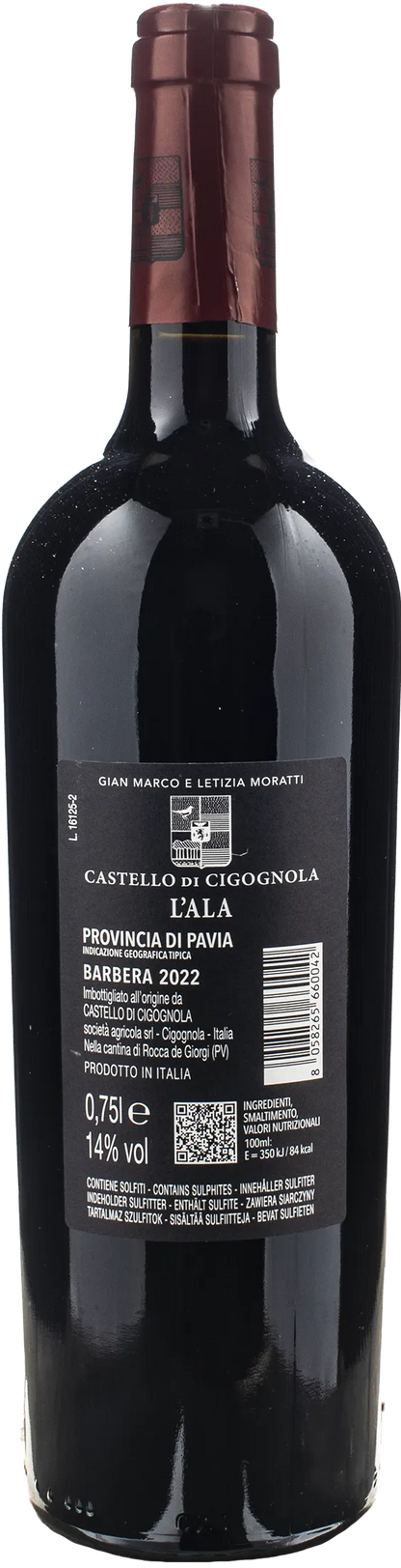 Castello di Cigognola Barbera Leggermente Appassito L'Ala 2022