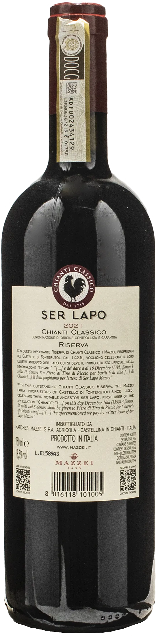Castello di Fonterutoli Chianti Classico Ser Lapo Riserva 2021