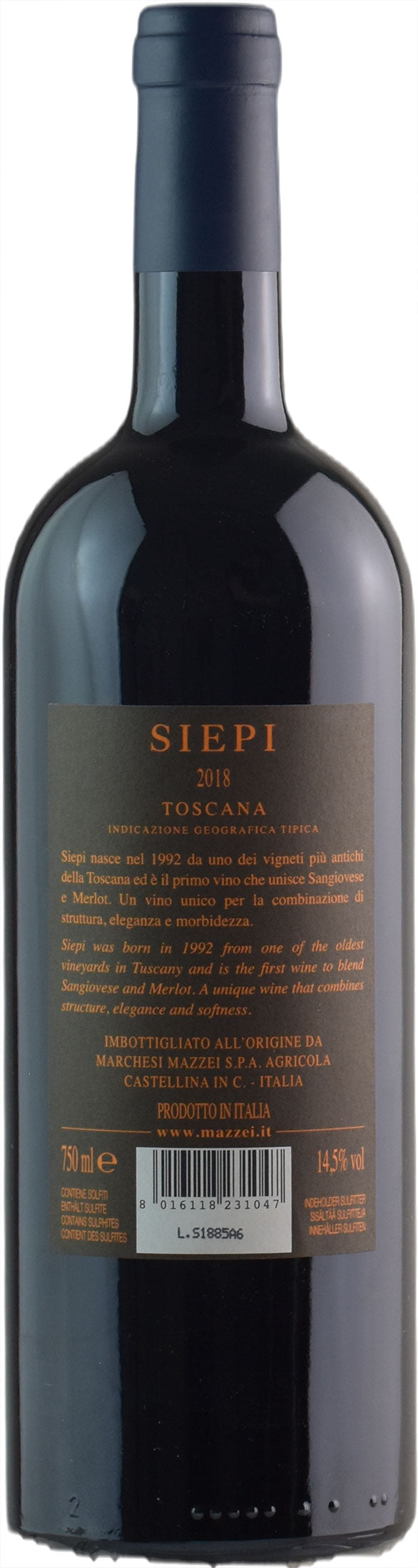 Mazzei Castello di Fonterutoli Siepi 2018