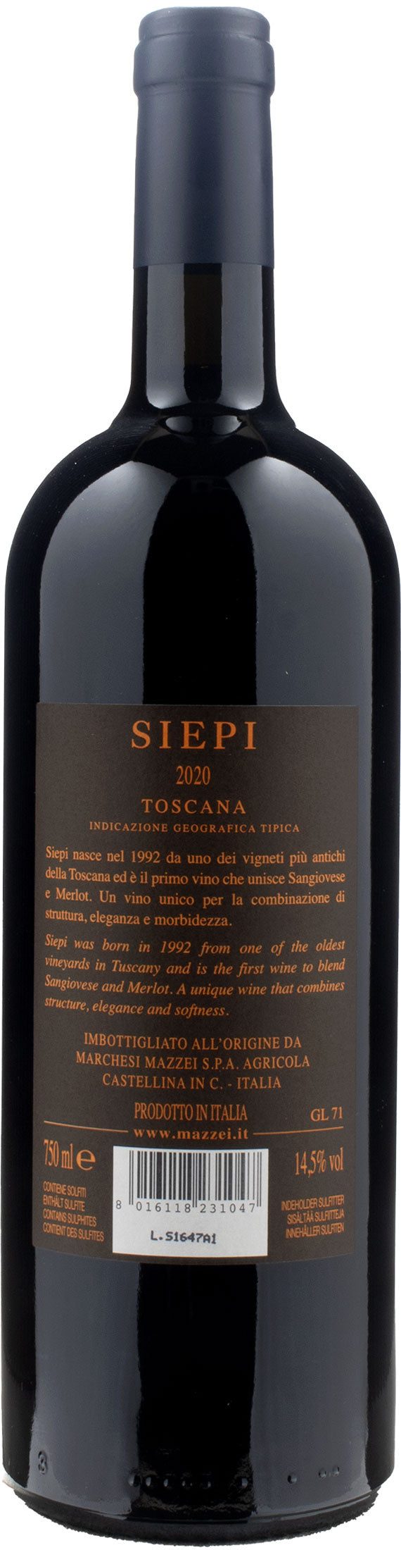 Castello di Fonterutoli Siepi 2020