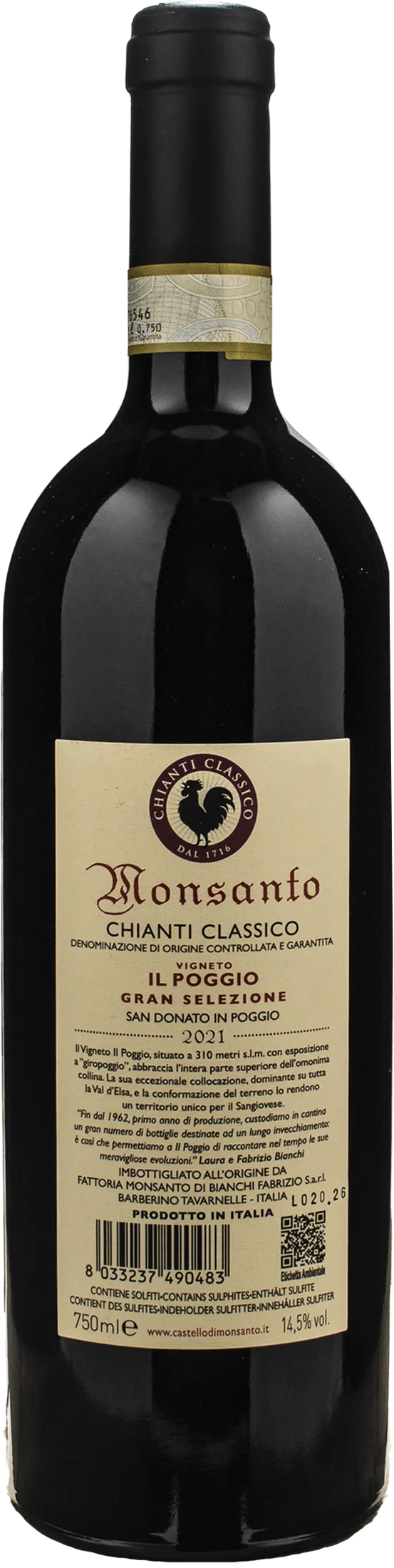Castello di Monsanto Chianti Classico Gran Selezione Il Poggio 2021