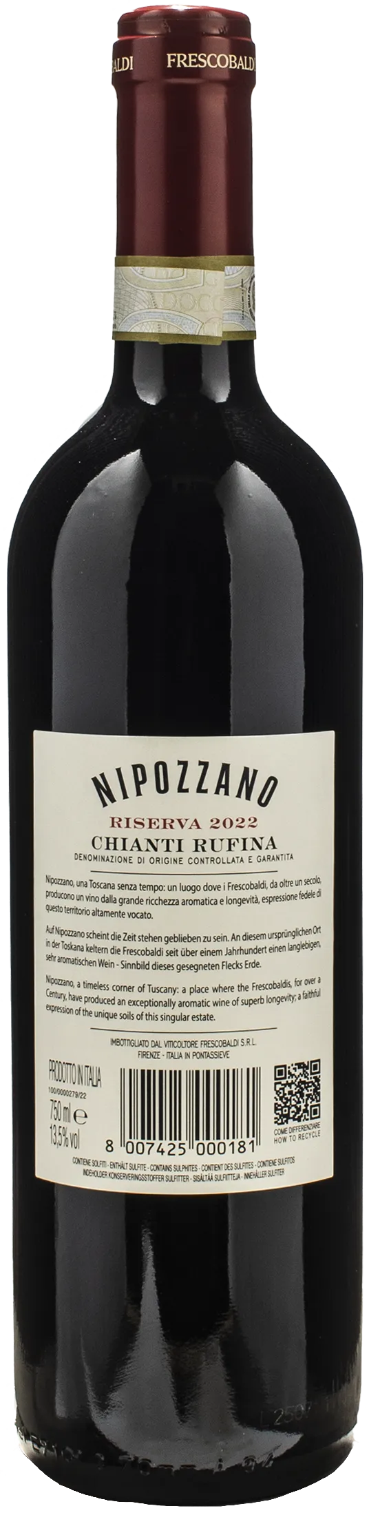 Castello di Nipozzano Chianti Rufina Riserva 2022