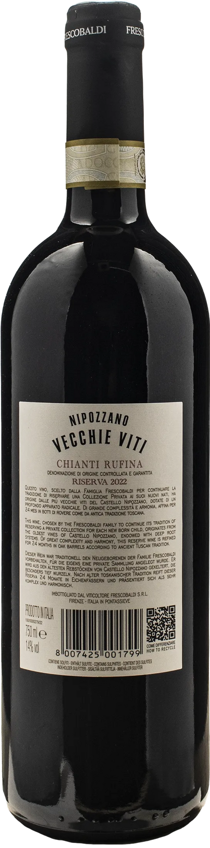 Castello di Nipozzano Chianti Rufina Riserva Vecchie Viti 2022