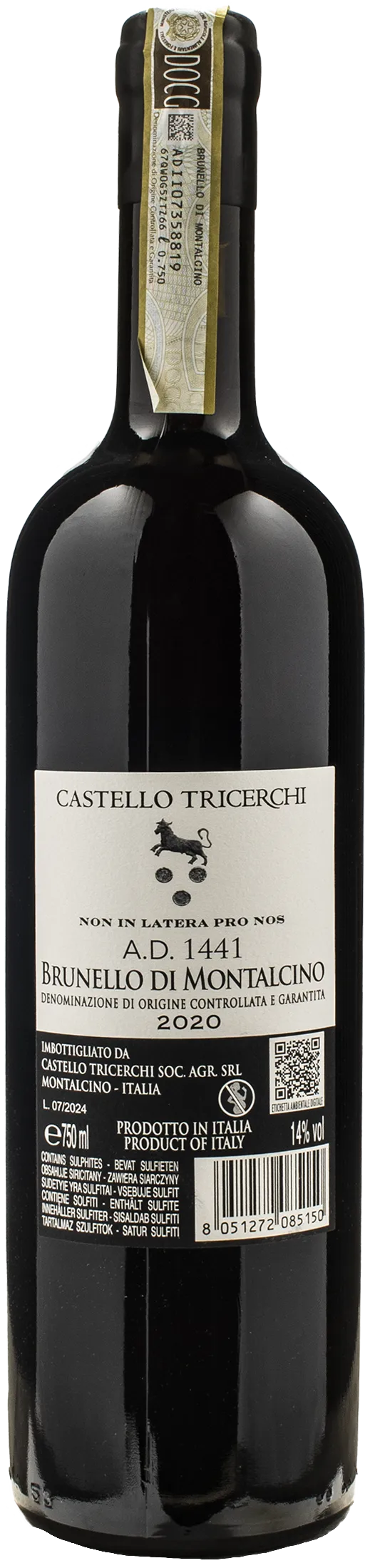 Castello Tricerchi Brunello di Montalcino AD 1441 2020