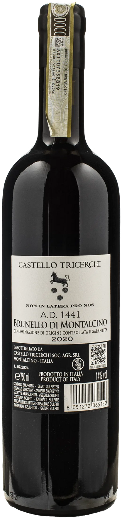Castello Tricerchi Brunello di Montalcino AD 1441 2020