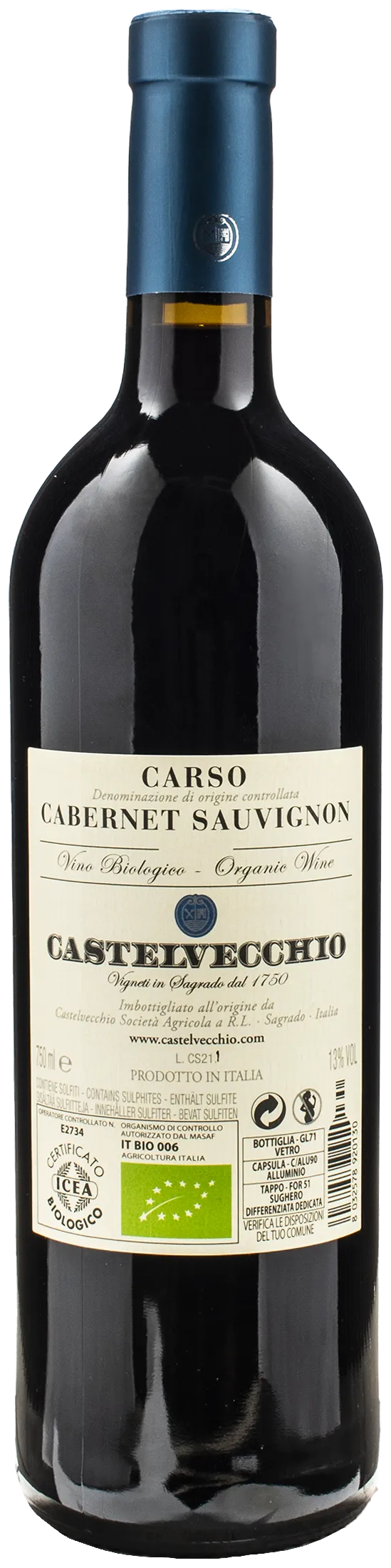 Castelvecchio Carso Cabernet Sauvignon 2021