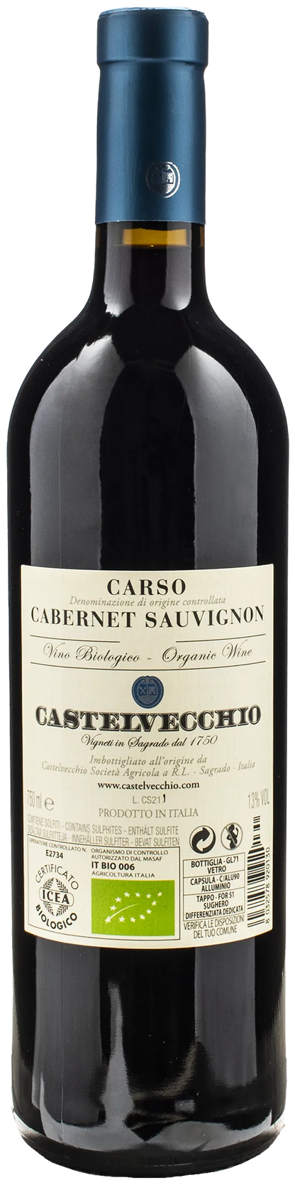 Castelvecchio Carso Cabernet Sauvignon 2021