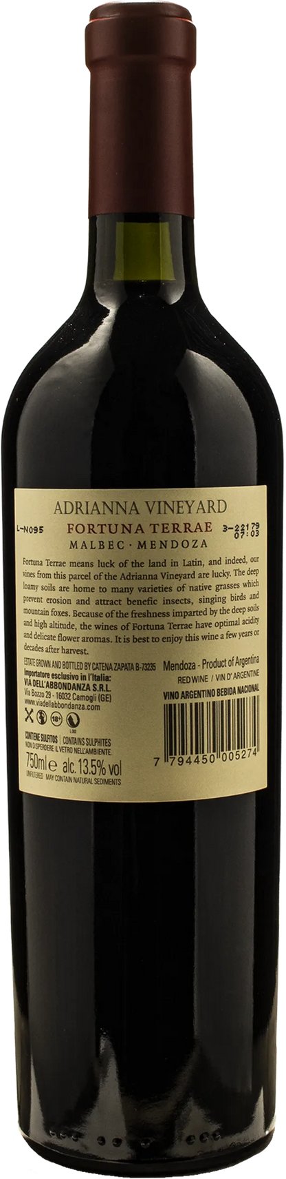 Catena Zapata Adrianna Vineyard Fortuna Terrae Malbec 2019