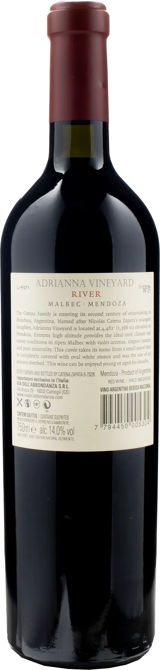 Catena Zapata Adrianna Vineyard River Malbec 2020