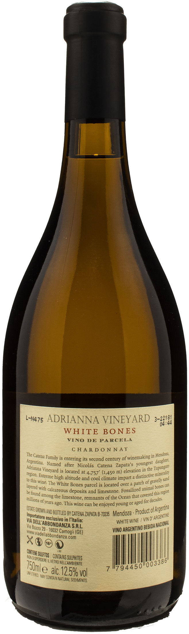 Catena Zapata Adrianna Vineyard White Bones Chardonnay 2020
