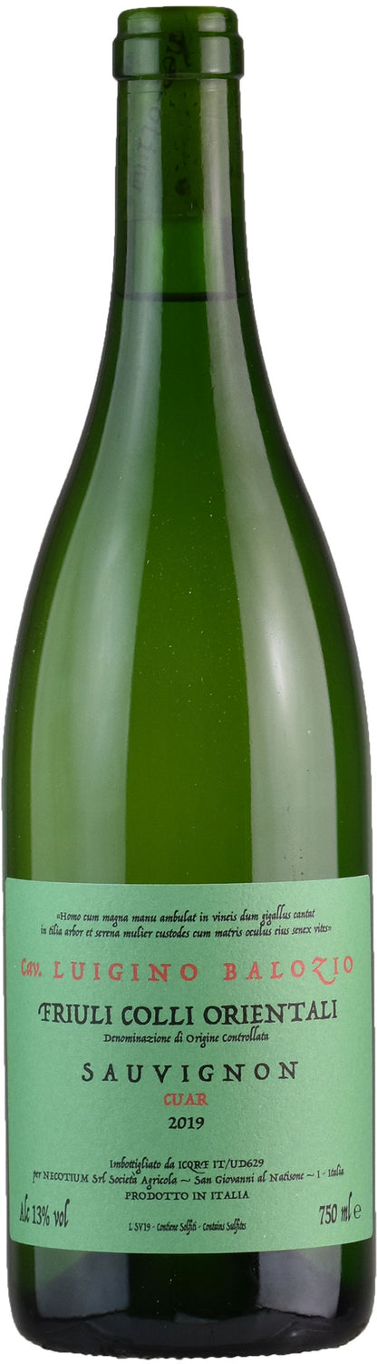 Cav. Luigino Balozio Colli Orientali del Friuli Sauvignon Cuar 2019