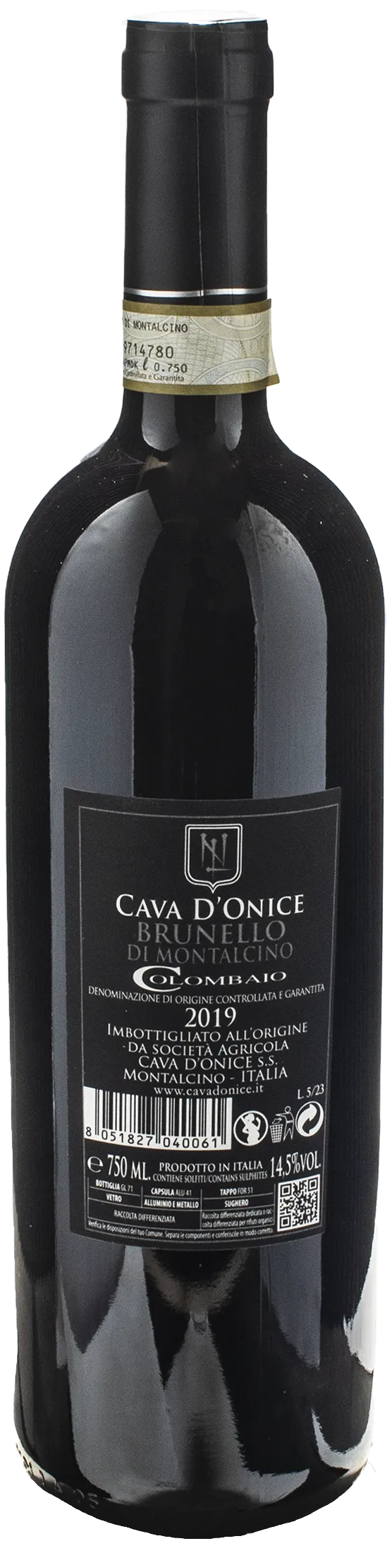 Cava d'Onice Brunello di Montalcino Colombaio 2019
