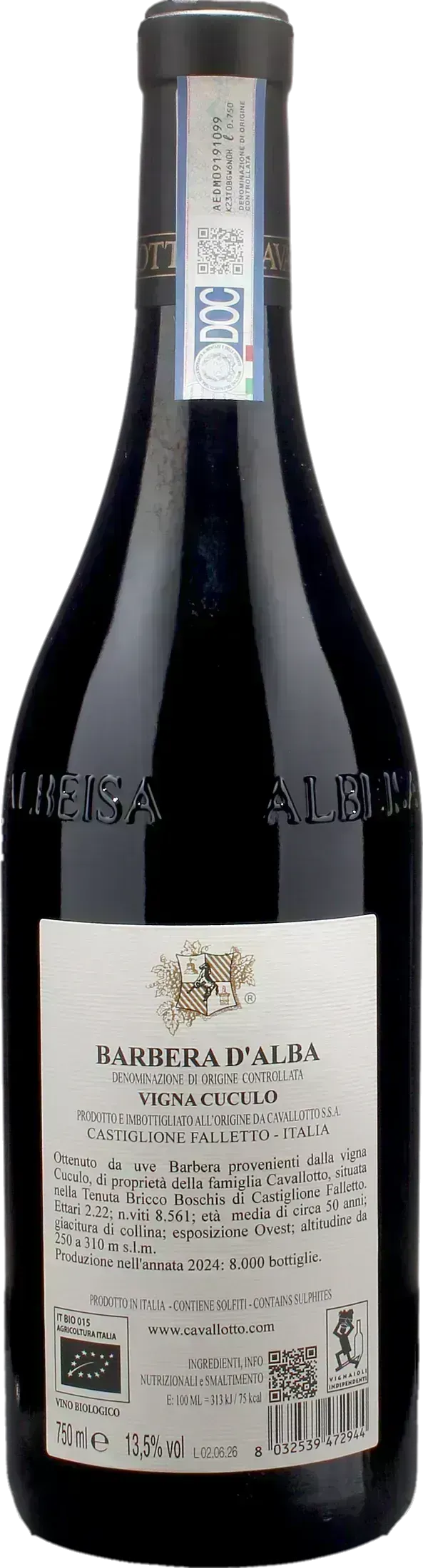 Cavallotto Barbera d'Alba Superiore Vigna del Cuculo 2024