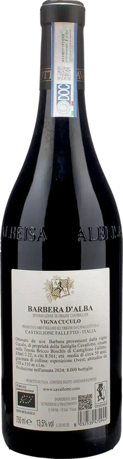Cavallotto Barbera d'Alba Superiore Vigna del Cuculo 2024